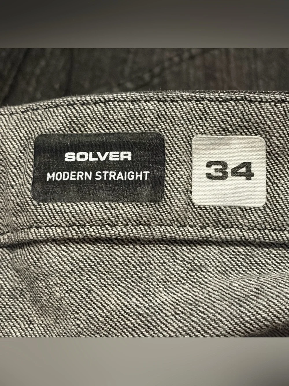 Volcom Solver Modern Straight Black Jeans Men’s Size 34x30 True To This